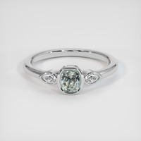 1.12 Ct. Sapphire Ring, 14K White Gold 1