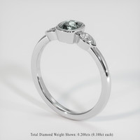 1.12 Ct. Sapphire Ring, 14K White Gold 2