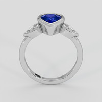 1.62 Ct. Blue Sapphire Ring, 18K White Gold 3