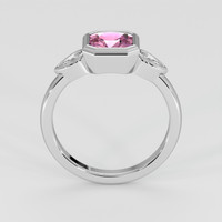 1.25 Ct. Pink Sapphire Ring, 18K White Gold 3