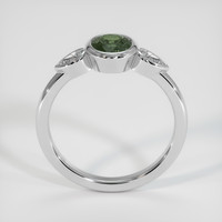 1.11 Ct. Green Sapphire Ring, 18K White Gold 3