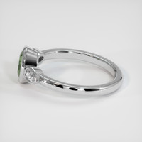 1.11 Ct. Green Sapphire Ring, 18K White Gold 4