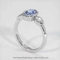 1.79 Ct. Bi Color Sapphire Ring, 18K White Gold 2