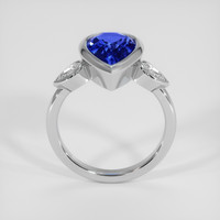 3.55 Ct. Blue Sapphire Ring, 18K White Gold 3