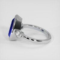 3.55 Ct. Blue Sapphire Ring, 18K White Gold 4