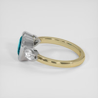 2.30 Ct. Greenish Blue Zircon Ring, 14K White & Yellow 4