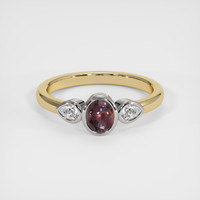 0.78 Ct. Bi Color Sapphire Ring, 14K White & Yellow 1