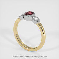 0.78 Ct. Bi Color Sapphire Ring, 14K White & Yellow 2