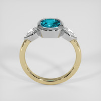 2.30 Ct. Greenish Blue Zircon Ring, 18K White & Yellow 3