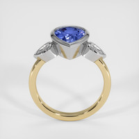 3.33 Ct. Blue Sapphire Ring, 18K White & Yellow 3