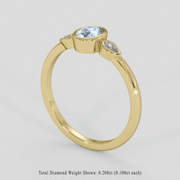 1.11 Ct. Blue Sapphire Ring, 10K Yellow Gold 2