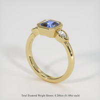 1.35 Ct. Blue Sapphire Ring, 10K Yellow Gold 2