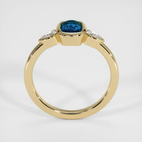1.13 Ct. Greenish Blue Sapphire Ring, 10K Yellow Gold 3