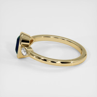 1.13 Ct. Greenish Blue Sapphire Ring, 10K Yellow Gold 4