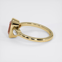 1.66 Ct. Padparadscha Sapphire Ring, 14K Yellow Gold 4