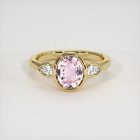 1.58 Ct. Pink Sapphire Ring, 14K Yellow Gold 1