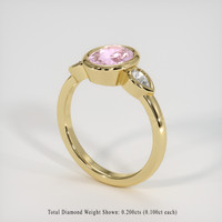 1.58 Ct. Pink Sapphire Ring, 14K Yellow Gold 2