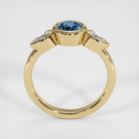 0.62 Ct. Greenish Blue Sapphire Ring, 14K Yellow Gold 3