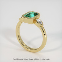 1.38 Ct. Emerald Ring, 18K Yellow Gold 2