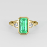 2.69 Ct. Emerald Ring, 18K Yellow Gold 1