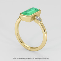 2.69 Ct. Emerald Ring, 18K Yellow Gold 2