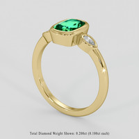 1.54 Ct. Emerald Ring, 18K Yellow Gold 2