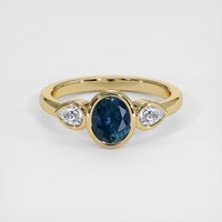0.84 Ct. Sapphire Ring, 18K Yellow Gold 1
