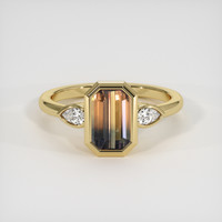 2.14 Ct. Bi Color Sapphire Ring, 18K Yellow Gold 1