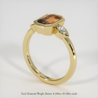 2.14 Ct. Bi Color Sapphire Ring, 18K Yellow Gold 2