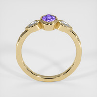 0.74 Ct. Purple Sapphire Ring, 18K Yellow Gold 3