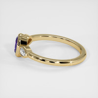 0.74 Ct. Purple Sapphire Ring, 18K Yellow Gold 4