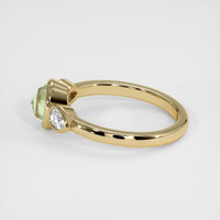 0.71 Ct. Yellowish Green Sapphire Ring, 18K Yellow Gold 4
