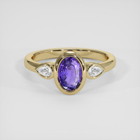 1.97 Ct. Purple Sapphire Ring, 18K Yellow Gold 1