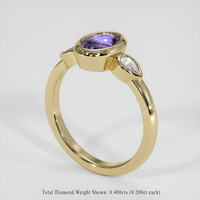 1.97 Ct. Purple Sapphire Ring, 18K Yellow Gold 2