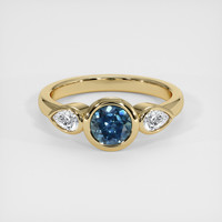 0.62 Ct. Sapphire Ring, 18K Yellow Gold 1