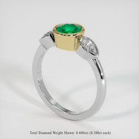 1.23 Ct. Emerald Ring, 18K Yellow & White 2