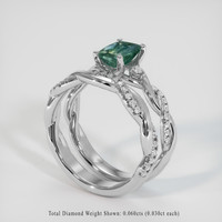1.57 Ct. Bi Color Sapphire Ring, Platinum 950 2