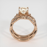 2.43 Ct. Peach Sapphire Ring, 14K Rose Gold 3