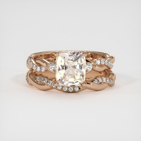 2.43 Ct. Peach Sapphire Ring, 18K Rose Gold 1