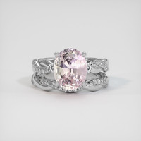 4.41 Ct. Pink Sapphire Ring, 10K White Gold 1
