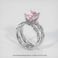 4.41 Ct. Pink Sapphire Ring, 10K White Gold 2