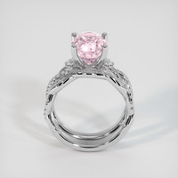 4.41 Ct. Pink Sapphire Ring, 10K White Gold 3