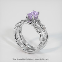 1.62 Ct. Purple Sapphire Ring, 10K White Gold 2