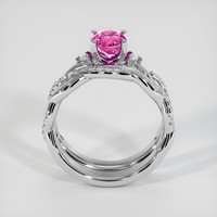 1.04 Ct. Pink Sapphire Ring, 10K White Gold 3