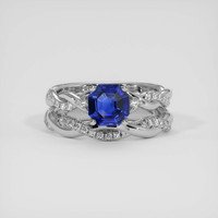1.47 Ct. Blue Sapphire Ring, 14K White Gold 1