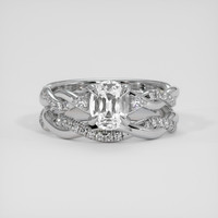 2.05 Ct. White Sapphire Ring, 14K White Gold 1