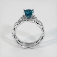 1.69 Ct. Greenish Blue Sapphire Ring, 14K White Gold 3
