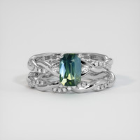 1.57 Ct. Bi Color Sapphire Ring, 14K White Gold 1