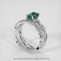 1.57 Ct. Bi Color Sapphire Ring, 14K White Gold 2