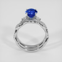 2.22 Ct. Blue Sapphire Ring, 14K White Gold 3